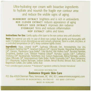 Eminence Organic Skincare Bearberry Eye Repair Cream 0.5 oz