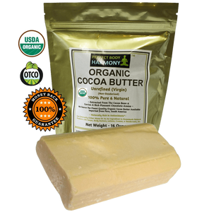 Raw Cocoa Butter - CERTIFIED ORGANIC Pure & Natural