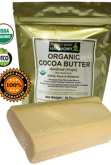 Raw Cocoa Butter - CERTIFIED ORGANIC Pure & Natural